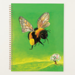 Bumblebee flying illustration planner