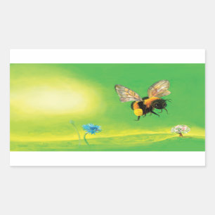 Bumblebee Flying over the Meadow Sticker