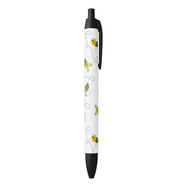 Bumblebee Flying Yellow Black Bumble Bee Black Ink Pen (Bottom (Vertical))