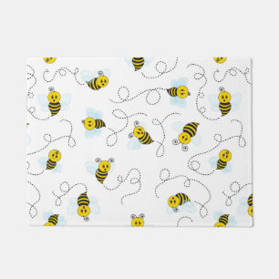 Bumblebee Flying Yellow Black Bumble Bee Doormat