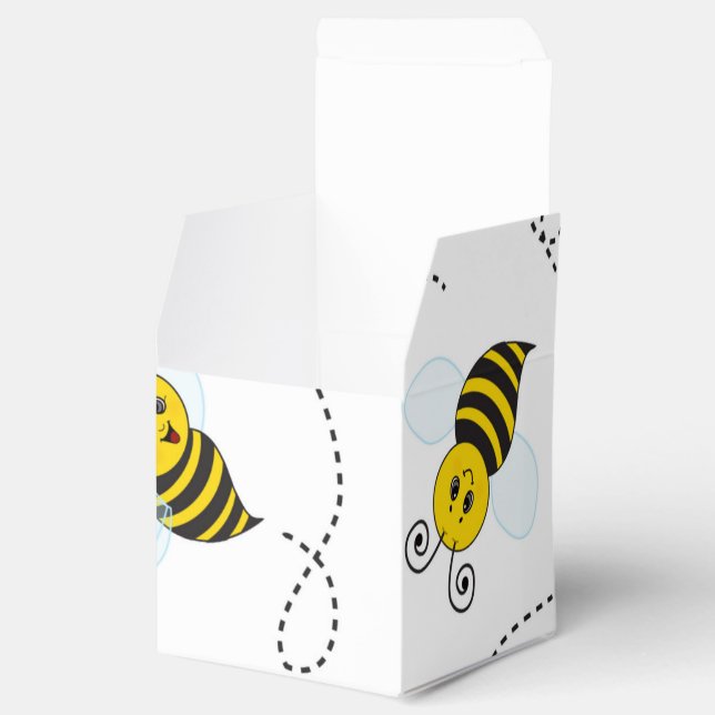 Bumblebee Flying Yellow Black Bumble Bee Favor Box (Opened)