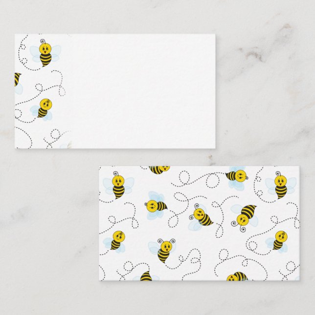 Bumblebee Flying Yellow Black Bumble Bee Place Card (Front/Back)
