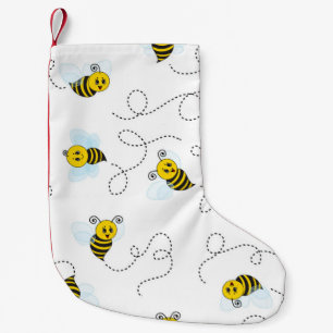 Bumblebee Flying Yellow Black Bumble Bee Small Christmas Stocking