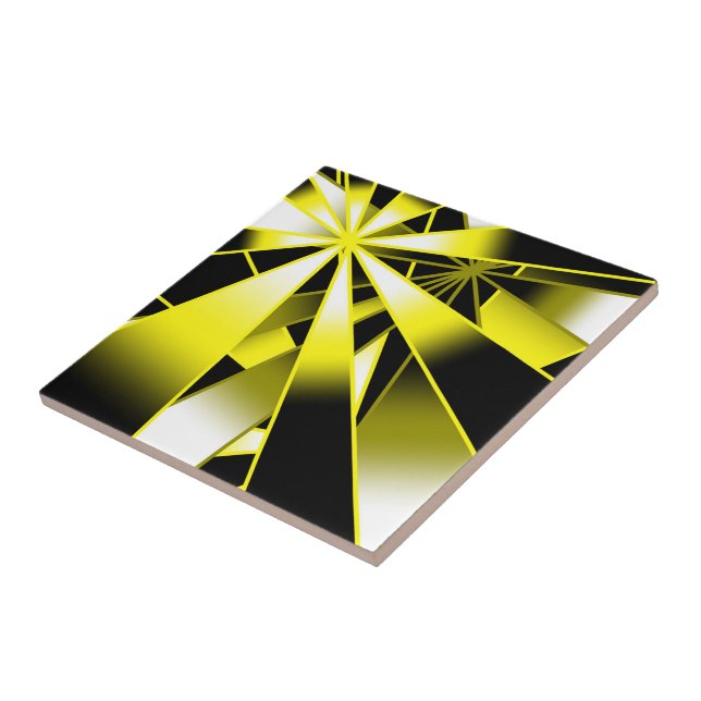 Bumblebee Gradient Colour Fill Perspective Drawing Tile (Side)