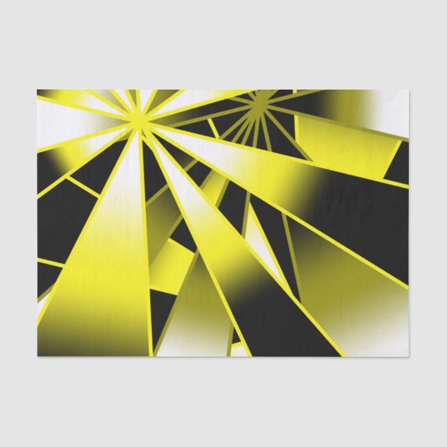 Bumblebee Gradient Colour Fill Perspective Drawing Tissue Paper (Front)