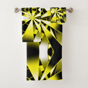 Bumblebee Gradient Colour Perspective Drawing Bath Towel Set