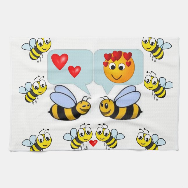 bumblebee kitchen hand towel (Horizontal)