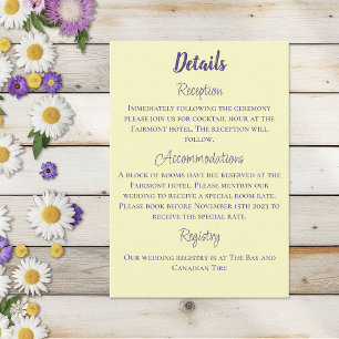 Bumblebee Lavender flower Yellow Enclosure Card
