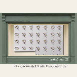 Bumblebee & Lilac Floral Nursery Peel & Stick Wallpaper