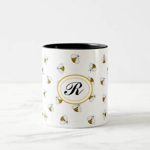 Bumblebee Miel Personnalisé Monogramme Café Mug