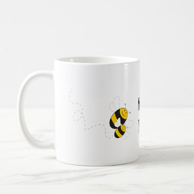 Bumblebee mommy to bee mug for pregnant friend (Left)