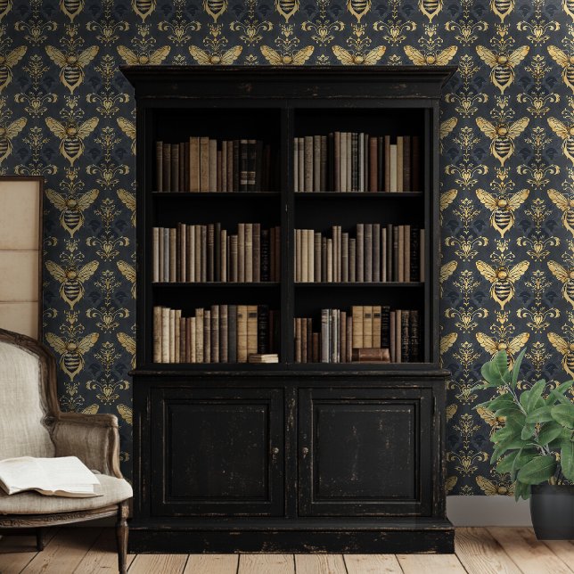 Bumblebee Motif With Blue Background Wallpaper (Creator Uploaded)