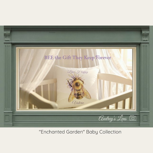 Bumblebee Nursery Pillow | Whimsical Garden (Creator Uploaded)