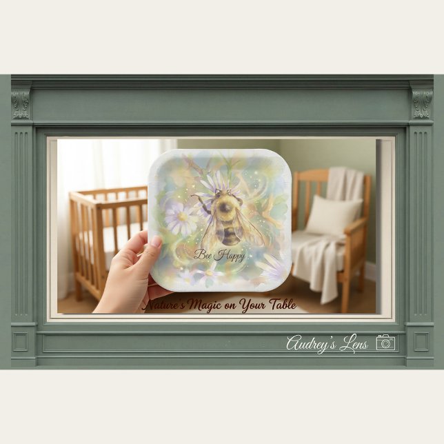 Bumblebee Nursery | Whimsical Garden Paper Plate (Creator Uploaded)