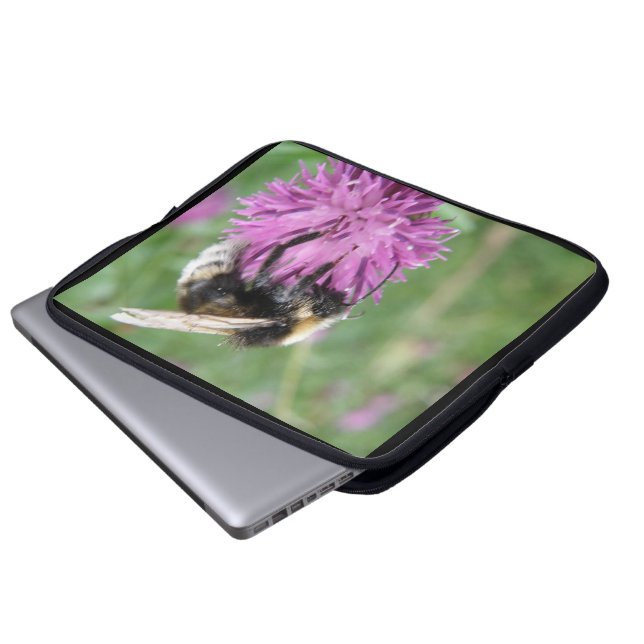 Bumblebee on a Thistle Laptop Bag (Front Bottom)