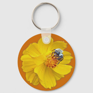 Bumblebee on Cosmos Keychain
