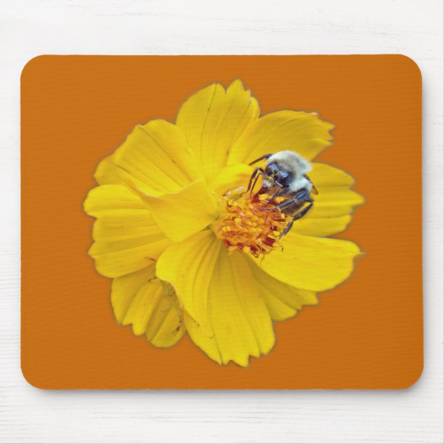 Bumblebee on Cosmos Mouse Pad (Front)