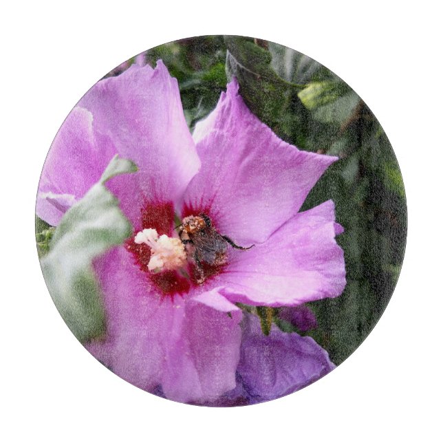Bumblebee on Hibiscus Flower Cutting Board (Front)
