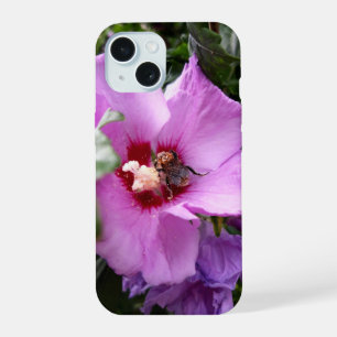 Bumblebee on Hibiscus Flower iPhone 15 Case