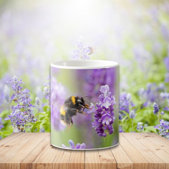 Bumblebee On Lavender  Coffee Mug (Creator Uploaded)