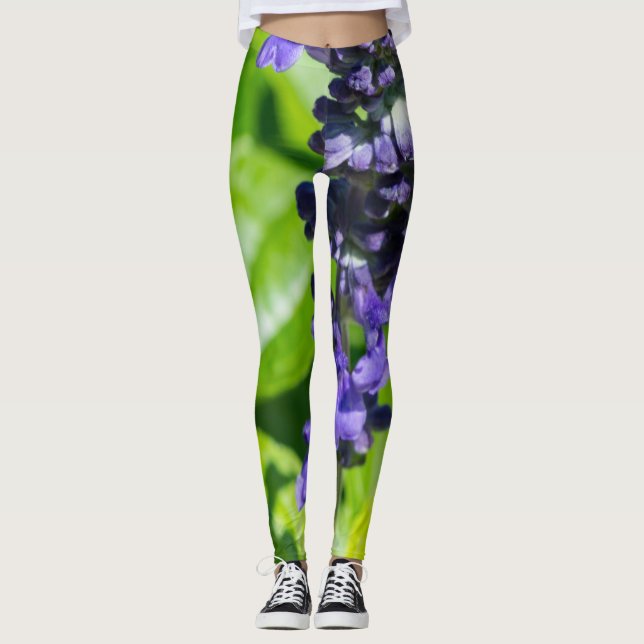 Bumblebee On Salvia Leggings (Front)