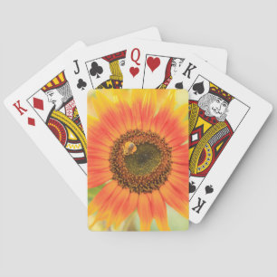 Bumblebee on sunflower, Community Garden Playing Cards