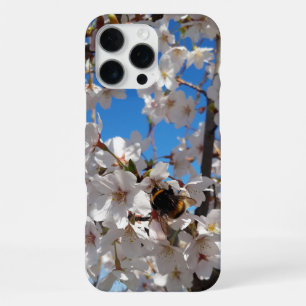 Bumblebee on wild cherry bloom iPhone 16 pro max case