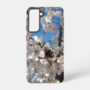 Bumblebee on wild cherry bloom samsung galaxy case