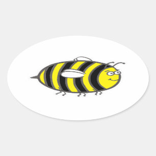 Bumblebee Oval Sticker