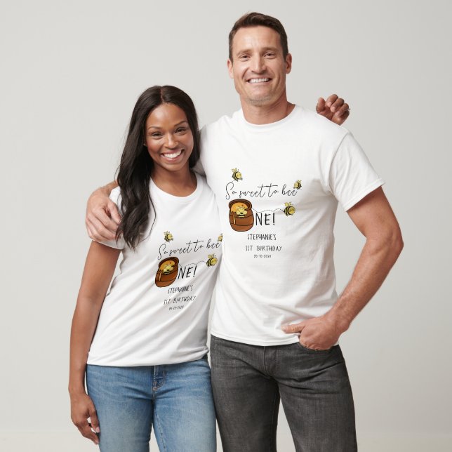 Bumblebee So Sweet To Bee One 1st Birthday Family T-Shirt (Unisex)