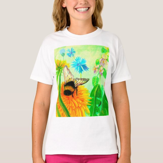 Bumblebee sur le T-shirt des filles (Devant)