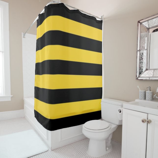 Bumblebee Yellow and Black Horizonal Stripes (In Situ)