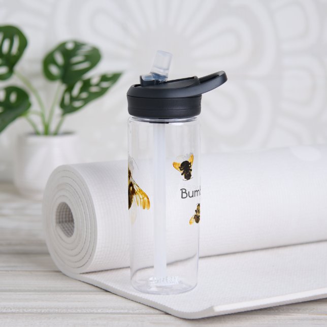 Bumblebees Photographic Optical Illusion Water Bottle (Yoga)