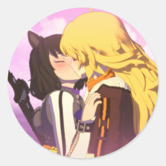 Bumbleby Kiss Yang Xiao Long and Blake Belladonna Classic Round Sticker