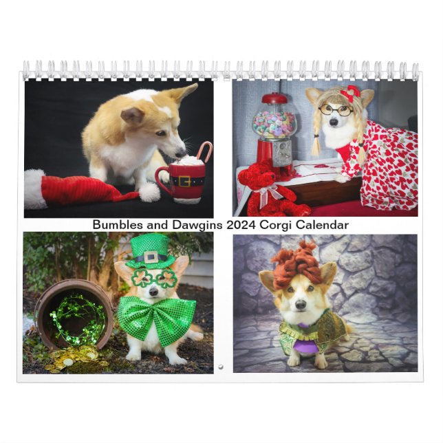 Bumbles and Dawgins 2024 Calendrier Corgi (Protection)