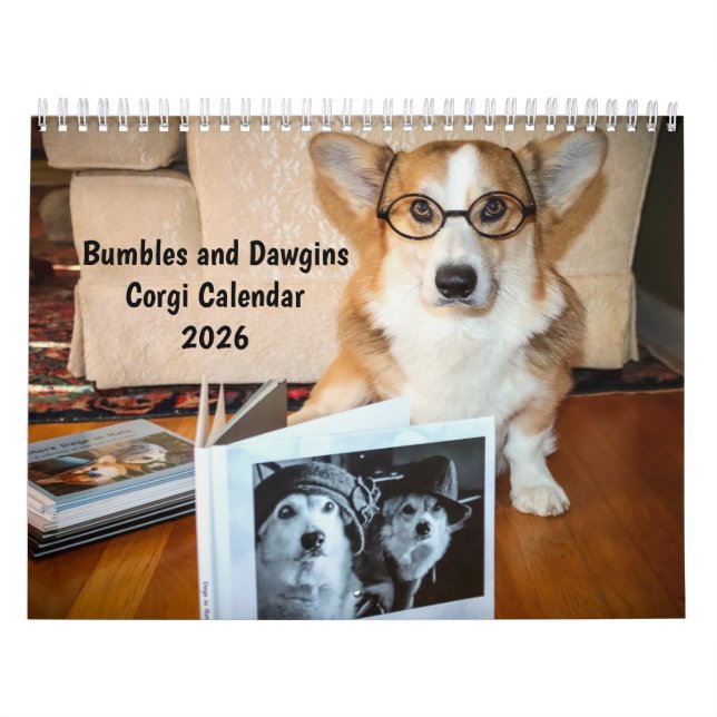 Bumbles and Dawgins Corgi Calendar 2026 (Cover)