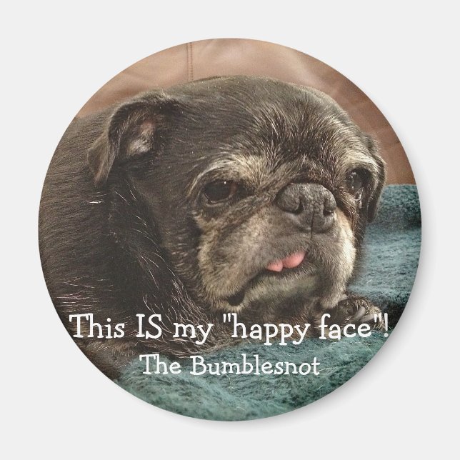 Bumblesnot magnet: This IS my "happy face"! Magnet (Front)