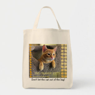 Bumblesnot Orange Kitty tote: Don't let the cat... Tote Bag