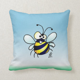 Bumbling Bee Throw Pillow