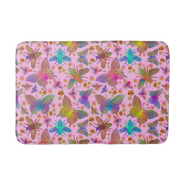 Bumbling Butterflies at Sunset Too Bath Mat (Front)