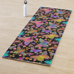 Bumbling Butterflies on Pitch Yoga Mat