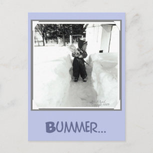 Bummer Boy with Snow Shovel Postcard
