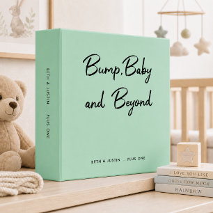 Bump, Baby and Beyond Mint Green Baby Journal Binder