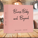 Bump, Baby and Beyond | Pink Baby Memories Binder<br><div class="desc">A modern blush pink baby journal binder to capture your precious memories throughout pregnancy to parenthood! The design features an informal casual handwritten script typography "bump, baby and beyond" paired with a modern black typography for mom and dad names and even your baby's nickname which ca be easily personalised! The...</div>