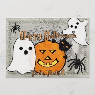 Bump in the Night Halloween Invitation