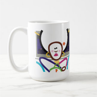 Bump in the Road Abstract Modern Art Retro Mug