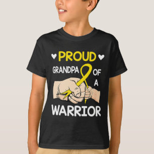 Bump Proud Grandpa Of A Warrior Childhood Cancer A T-Shirt