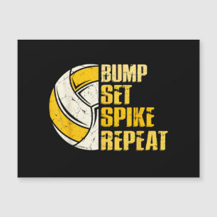 Bump Set Spike Repeat Volleyball Funny