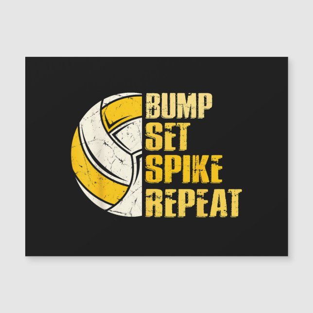 Bump Set Spike Repeat Volleyball Funny (Front)