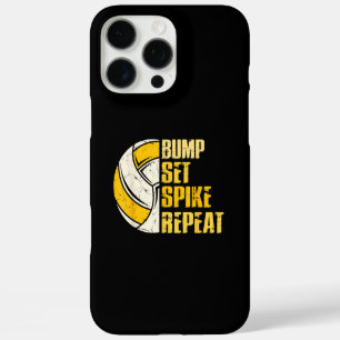 Bump Set Spike Repeat Volleyball Funny iPhone 16 Pro Max Case